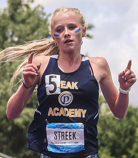 Grace Running in Peak Academy uniform