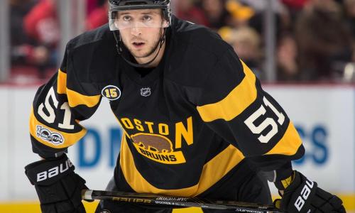 Ryan Spooner from the Boston Bruins NHL team.